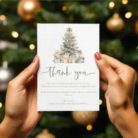 Christmas Tree Sage Script Thank You Card