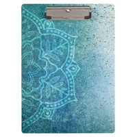 Blue Mandala Personalized Clipboard