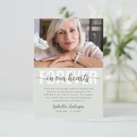 Simple Script Photo Funeral Thank You Card