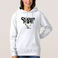 Black and White Vintage Chicken Mom  Hoodie