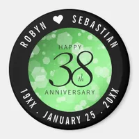 Elegant 38th Emerald Wedding Anniversary Magnet