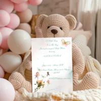 Whimsical Fairy garden baby invitation Card