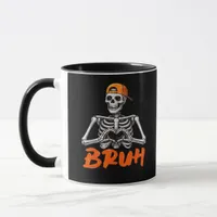 Bruh Skeleton Hand Heart Halloween Costumes Men Cl Mug