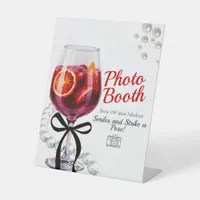 Sangria & Sass Photo Booth Pedestal Sign