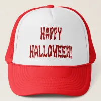 Happy Halloween Gore Text Trucker Hat