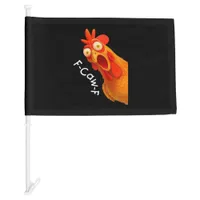 Gothic Humor Funny F Caw F Crow Design Car Flag