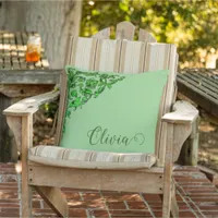 Romantic, Vintage, Antique Personalized  Outdoor Pillow