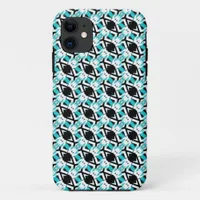 Tribal Eye Aqua Teal + Black Pattern iPhone 5 Case