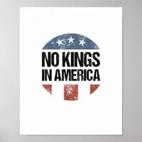 No Kings In America Vintage Patriotic No Kings Cre Poster