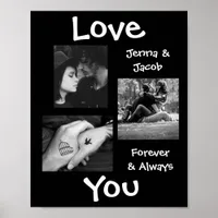 Personalized this "Love You" Couple's Photo Poster