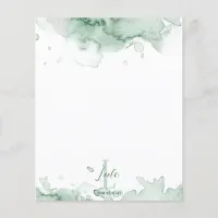 Green Watercolor Monogram & Name Stationery