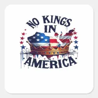 No Kings In America Classic Retro Cool Square Sticker