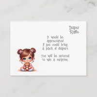 Baby diaper raffle enclosure card