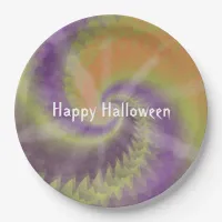 Halloween Tie-Dye Paper Plates