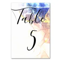 Marvellous Dusty Rose Golden Powder  Marble    Table Number