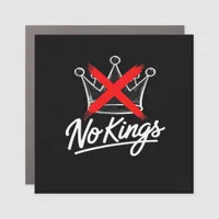 No Kings Simple Crown Artistic Design Car Magnet
