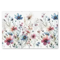 Watercolor Flowers Alcohol Ink Floral Tissue Paper