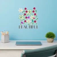 Beautiful Hand Drawn Flowers Wall Decal