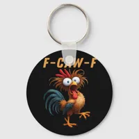 F-Caw-F Gothic Crow Humor Funny Vintage Style Keychain