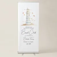 Autumn Beach Club Coastal Chic Party Welcome Retractable Banner