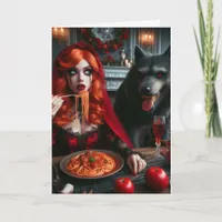 Little Red Dark Fantasy Birthday  Card