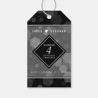 Elegant 4th Linen Wedding Anniversary Celebration Gift Tags