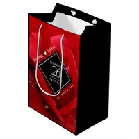 Elegant 26th Rose Wedding Anniversary Celebration Medium Gift Bag