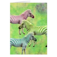 Colorful Zebras Cards