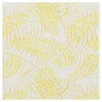 Summer Yellow White Palm Print Fabric