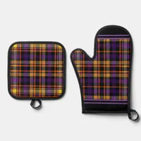 Halloween Plaid Oven Mitt & Pot Holder Set