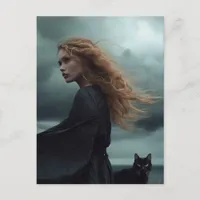 The Witch and Her Cat Postcard