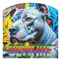 Beware of Pitbull  Door Sign