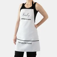 Hair Salon Business Name Employee Job White Apron