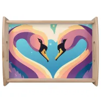 Swans In Love Serving Tray