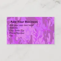 Light Purple Camouflage Business Card