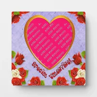 Special Valentine Heart Frame Add Photo Plaque