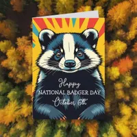 Happy National Badger Day - October 6th Card