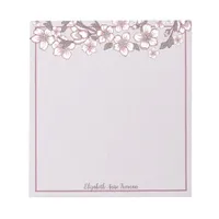 Lavender Cherry Blossom Personalized Notepad