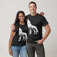 Howling Wolf Forest Moon  T-Shirt