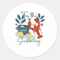Tis The Season Christmas Quote Classic Round Sticker