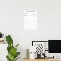 Minimal Professional Meeting Notes Planner Poster