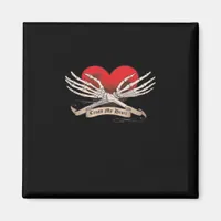 Cross My Heart Hope To Die Skeleton Hands Hearts Magnet