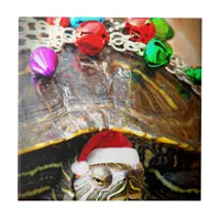 Christmas Turtle Ceramic Tile