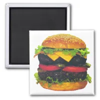 Double Deluxe Hamburger with Cheese Magnet