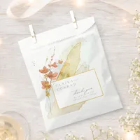 Wildflower Wedding Watercolor Thank You Gold ID954 Favor Bag