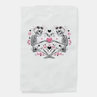 Skeleton Heart Hands Viral Trendy Vibe Garden Flag