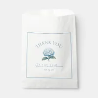 Custom Bridal Shower Blue Hydrangea Thank You Favor Bag