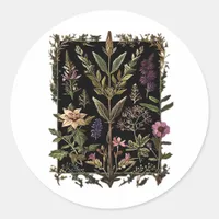 Goblincore Victorian Witch Herbs Classic Classic Round Sticker
