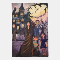 Happy Halloween Monster Family Kitchen Towel