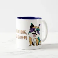 Gym Dog Two-Tone Coffee Mug